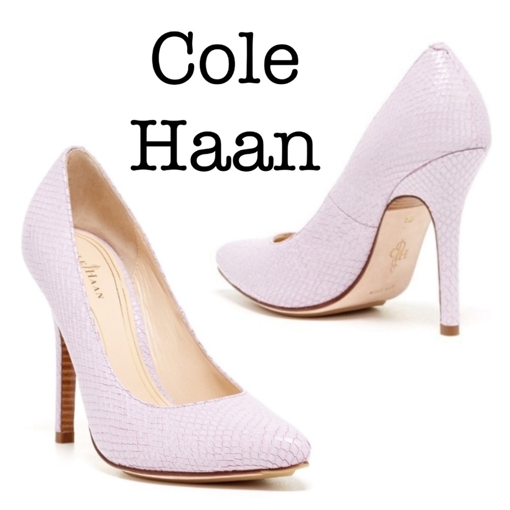 Cole Haan Chelsea Lilac Snake Print Embossed Nike Air Heels Size 9